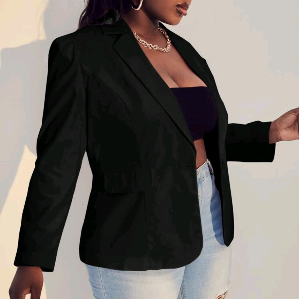 NWOT Shein Curve Classic Women's size 1XL Blazer Black